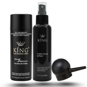 King Hair Building Fibers 3 IN 1 Deal 27.5g Fiber+ FiberHold Spray+ Spray Applicator