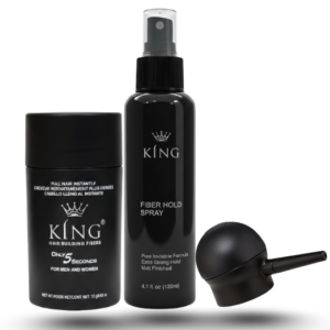 King Hair Building Fibers 3 IN 1 Deal 12g Fiber+ FiberHold Spray+ Spray Applicator