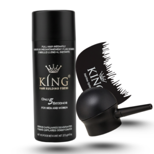 King Hair Building Fibers 3 IN 1 Deal 27.5g Fiber+ Spray Applicator+ Hairline Optimizer