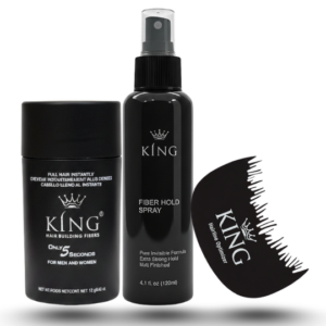 King Hair Building Fibers 3 IN 1 Deal 12g Fiber+ FiberHold Spray+ Hairline Optimizer