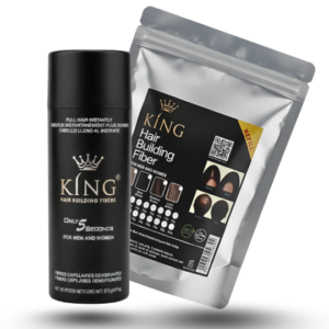 King Hair Building Fibers 2 IN 1 Deal 27.5g Fiber+Refill Bag 25g