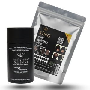 King Hair Building Fibers 2 IN 1 Deal 12g Fiber+Refill Bag 25g