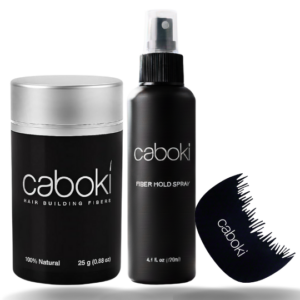 Caboki Hair Loss Concealer 3 IN 1 Deal 25g Fiber+ FiberHold Spray+ Hairline Optimizer
