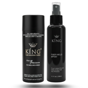 King Hair Building Fibers 2 IN 1 Deal 27.5g Fiber+ FiberHold Spray