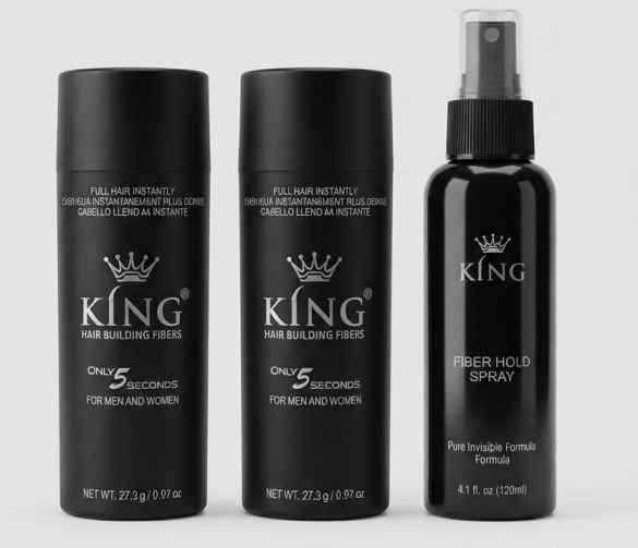 Buy 2 King Hair Fibers & Get Fibers Hold Spray Free