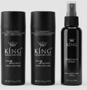 Buy 2 King Hair Fibers & Get Fibers Hold Spray Free